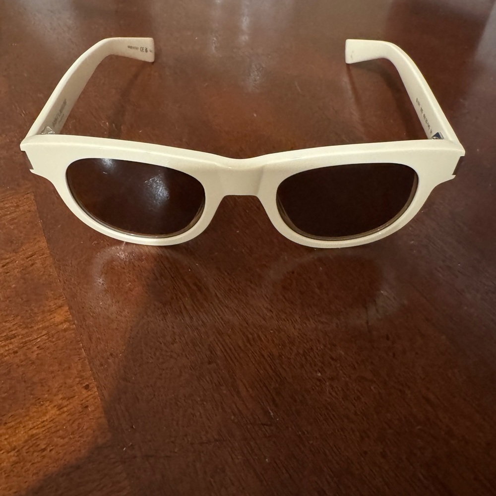 Saint Laurent Cream Sunglasses NWT - Picture 2 of 12